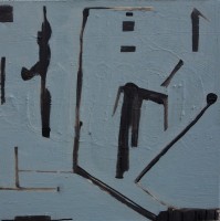 Zonder titel, Olie &amp;amp; acryl op doek, 2012, 30 x 30 cm