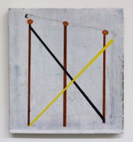 Hek, olie/acryl op doek, 2017, 45 x 45 cm
