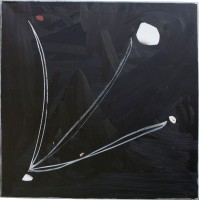 Zonder titel, Olie &amp;amp; acryl op plastic, 2012, 57,5 x 57,5 cm
